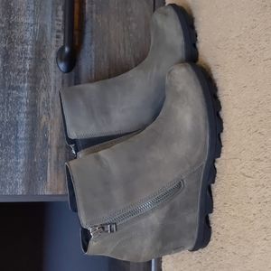 Grey Sorel waterproof booties